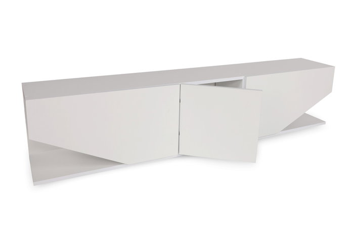 Hanah Home Soporte TV Blanco 180x40x30cm Tablero Partículas Melaminado Moderno Elegante
